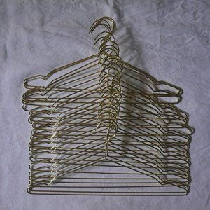 25 Gold Metal Clothes Hangers